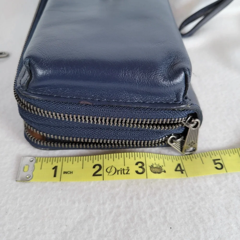 Patricia Nash Womens Amalia Leather Phone Bag Clutch Crossbody Wallet Blue Purse